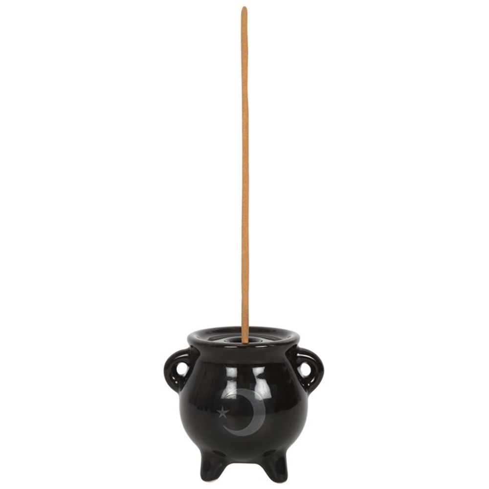 Mystical Moon Cauldron Ceramic Incense Holder - Alchem Soul