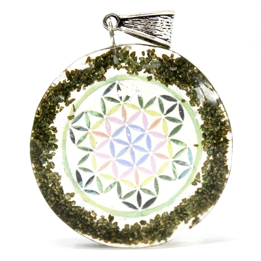 Orgonite Power Pendant - Greenstone Mandala - Alchem Soul