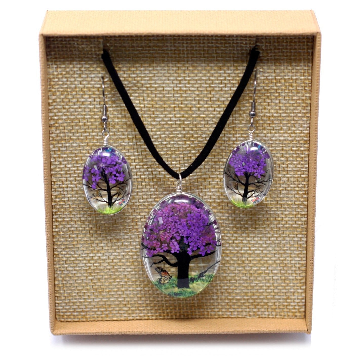 Pressed Flowers - Lavender Jewellery Set - Alchem Soul