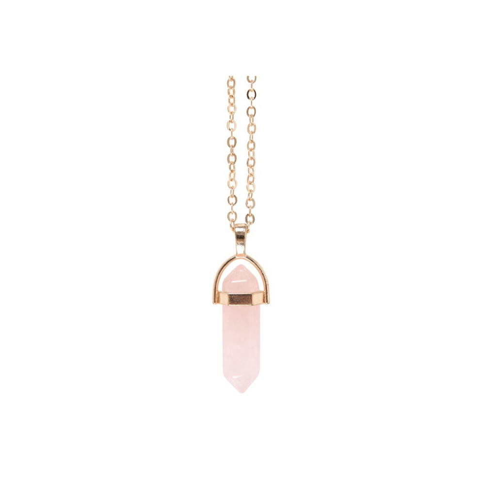 Rose Quartz Crystal Necklace Card - Alchem Soul