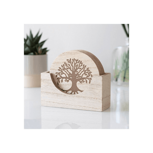 Set of 4 Tree of Life Engraved Coasters - Alchem Soul