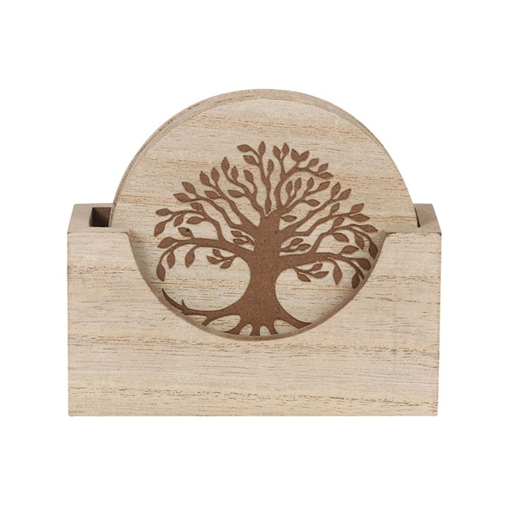 Set of 4 Tree of Life Engraved Coasters - Alchem Soul