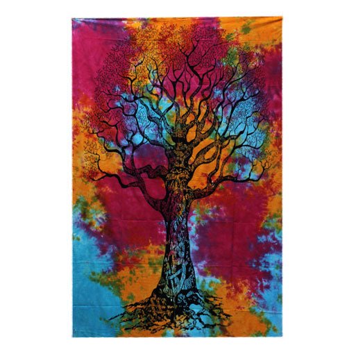 Single Cotton Bedspread + Wall Hanging - Winter Tree - Alchem Soul