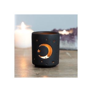 Small Black Mystical Tealight Holder - Alchem Soul