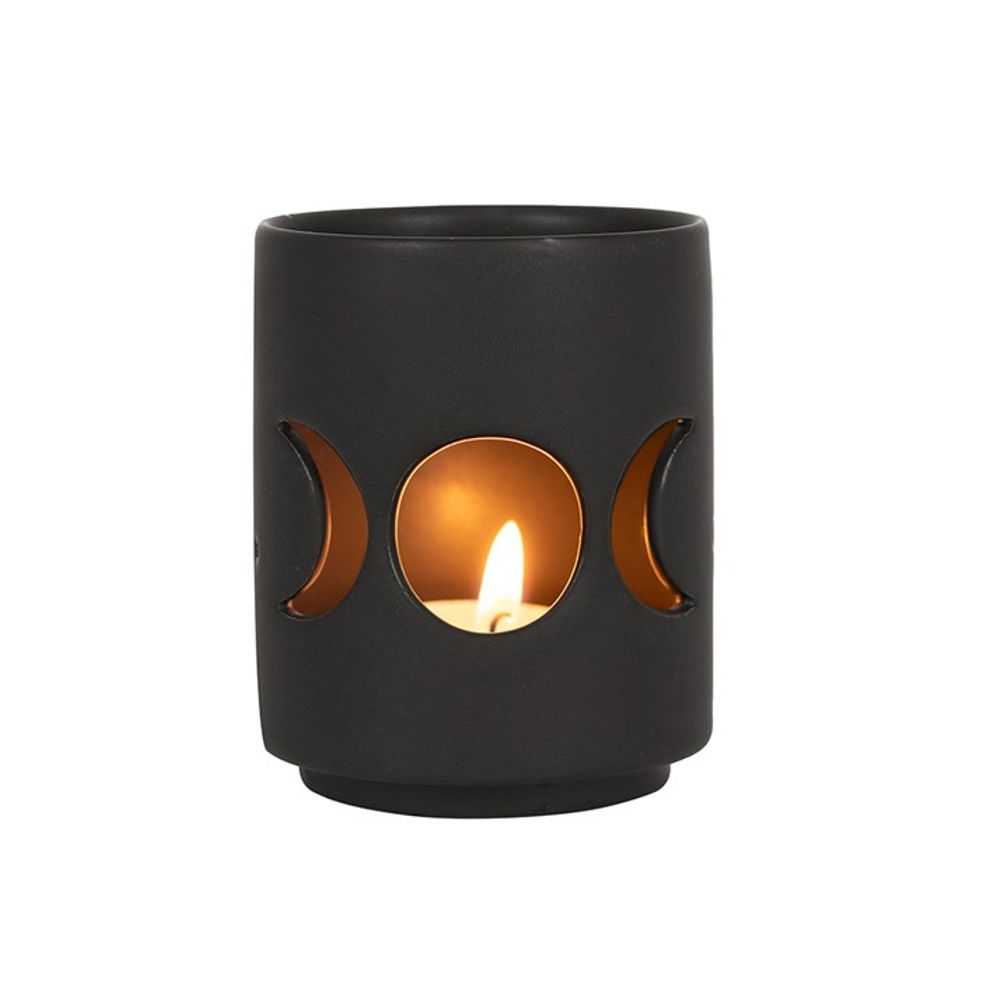 Small Black Triple Moon Tealight Holder - Alchem Soul