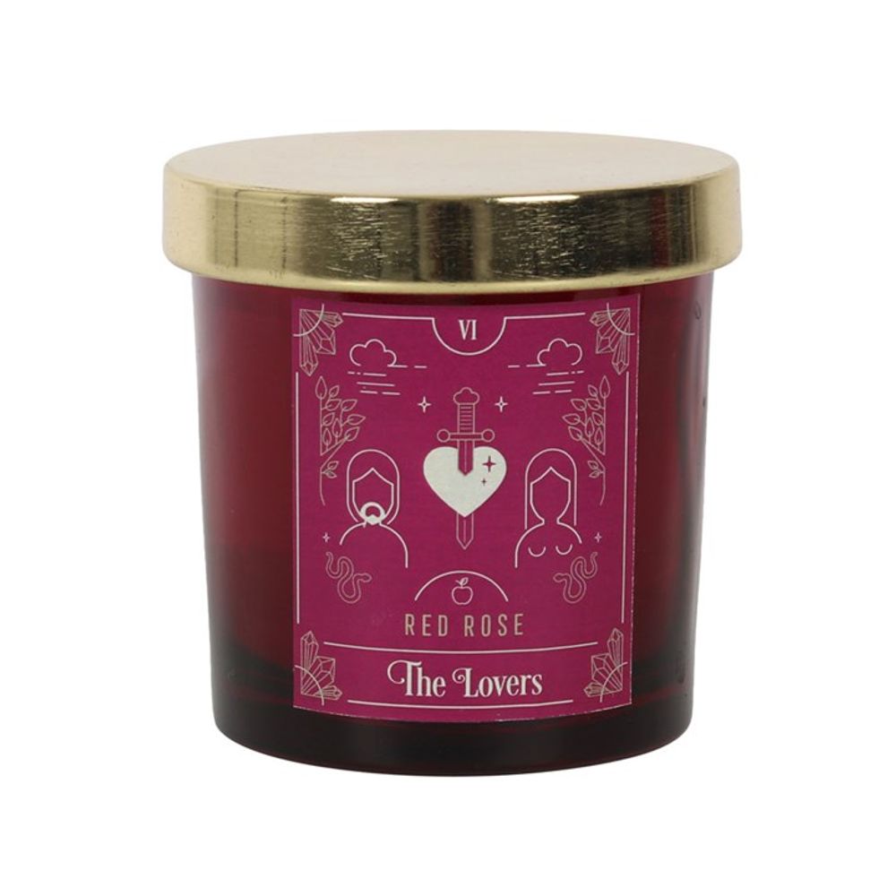 The Lovers Red Rose Tarot Candle - Alchem Soul