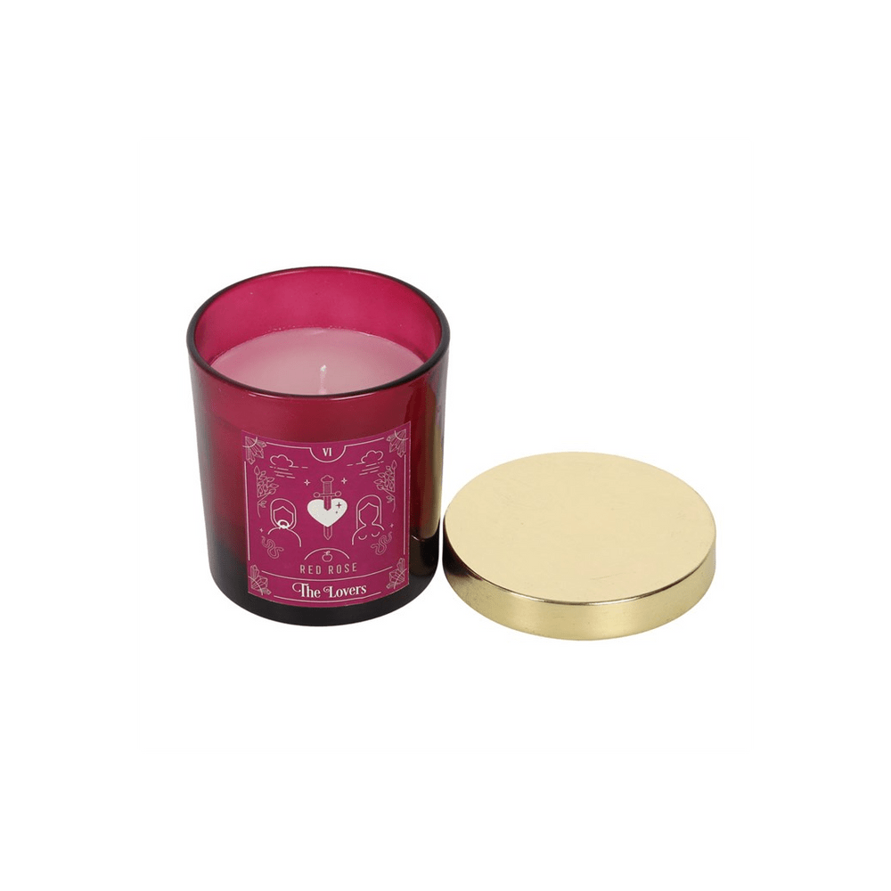 The Lovers Red Rose Tarot Candle - Alchem Soul