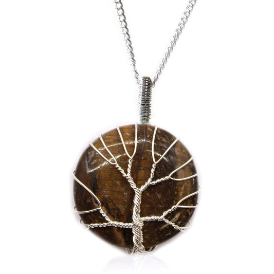 Tree of Life Gemstone Necklace - Tiger Eye - Alchem Soul