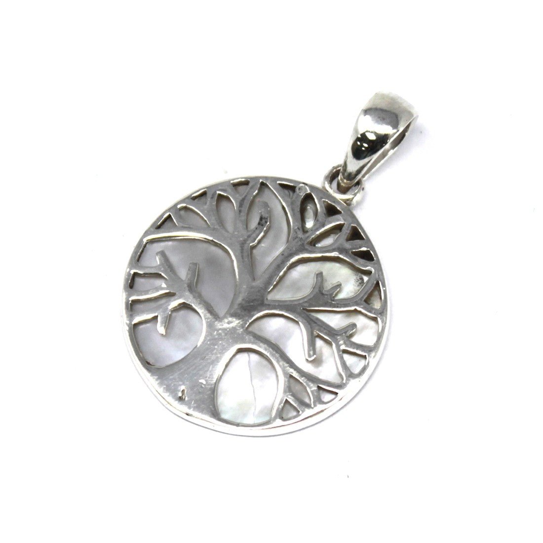 Tree of Life Silver Pendant 22mm - Mother of Pearl - Alchem Soul