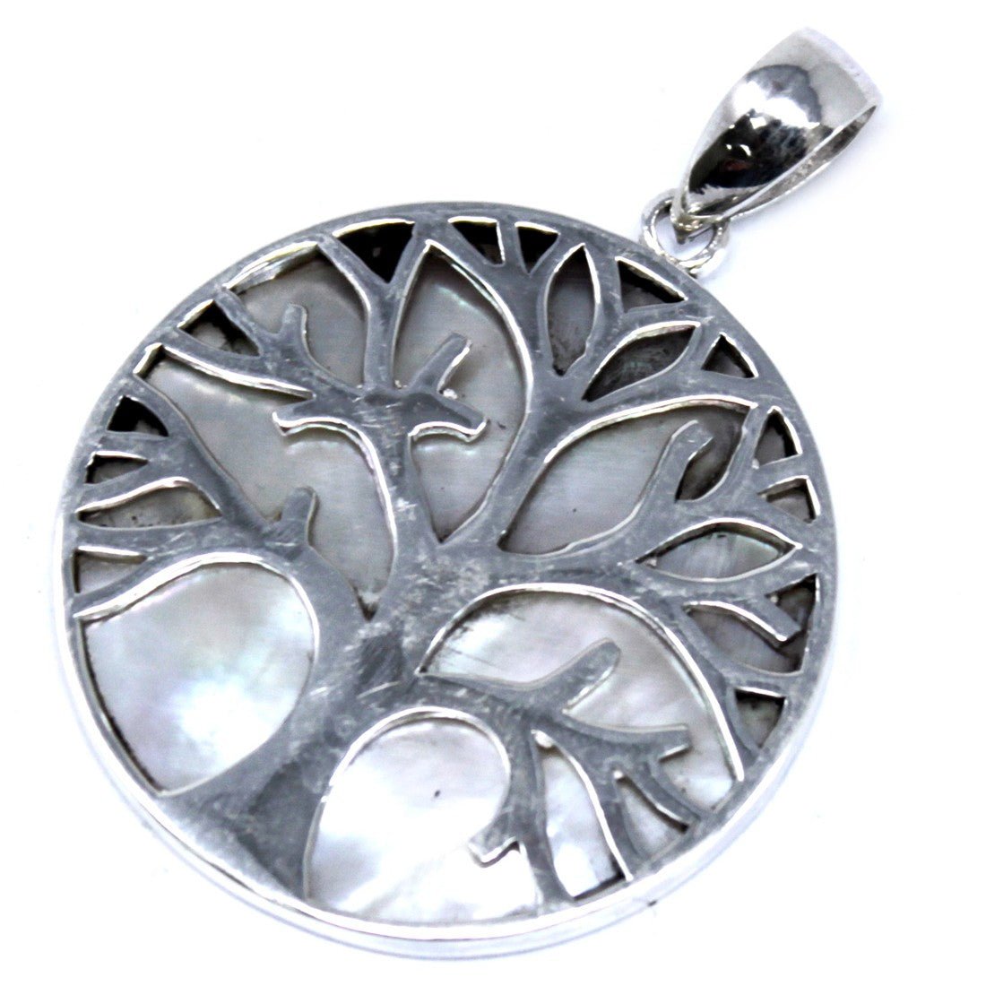 Tree of Life Silver Pendant 30mm - Mother of Pearl - Alchem Soul