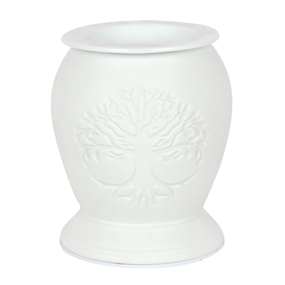 Tree of Life White Ceramic Electric Oil Burner - Alchem Soul