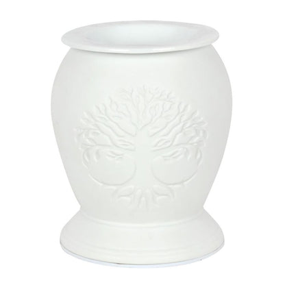 Tree of Life White Ceramic Electric Oil Burner - Alchem Soul