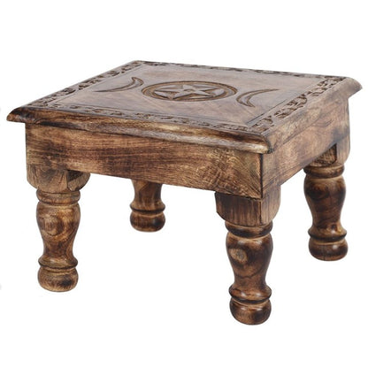 Triple Moon Altar Table with Detailed Border - Alchem Soul