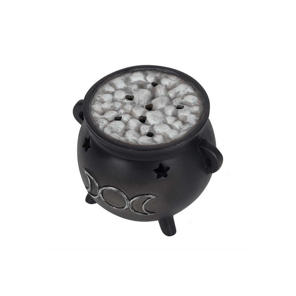 Triple Moon Cauldron Incense Cone Holder - Alchem Soul