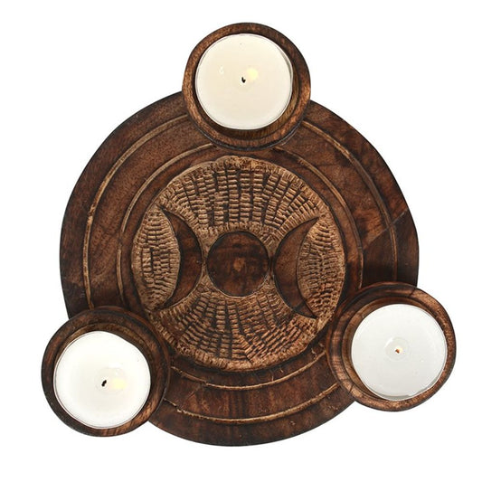 Triple Moon Tealight Candle Holder - Alchem Soul