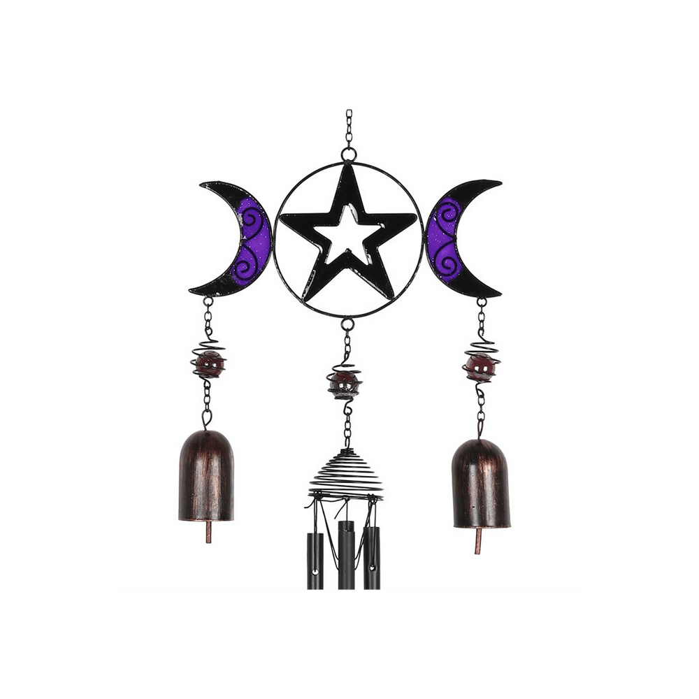 Triple Moon Windchime with Bells - Alchem Soul