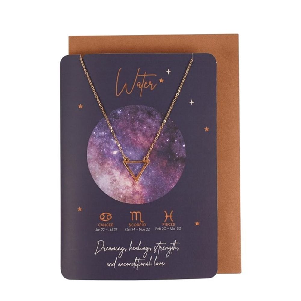 Water Element Zodiac Necklace Card - Alchem Soul