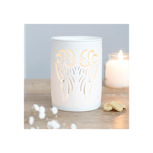 White Angel Wings Cut Out Oil Burner - Alchem Soul