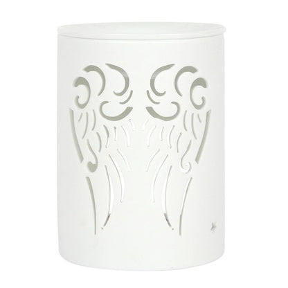 White Angel Wings Cut Out Oil Burner - Alchem Soul