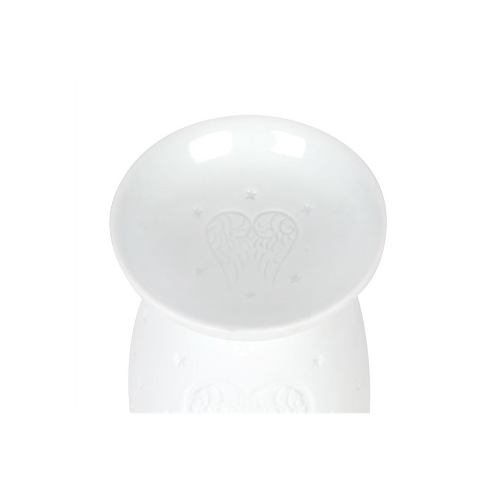 White Ceramic Angel Wings Oil Burner - Alchem Soul