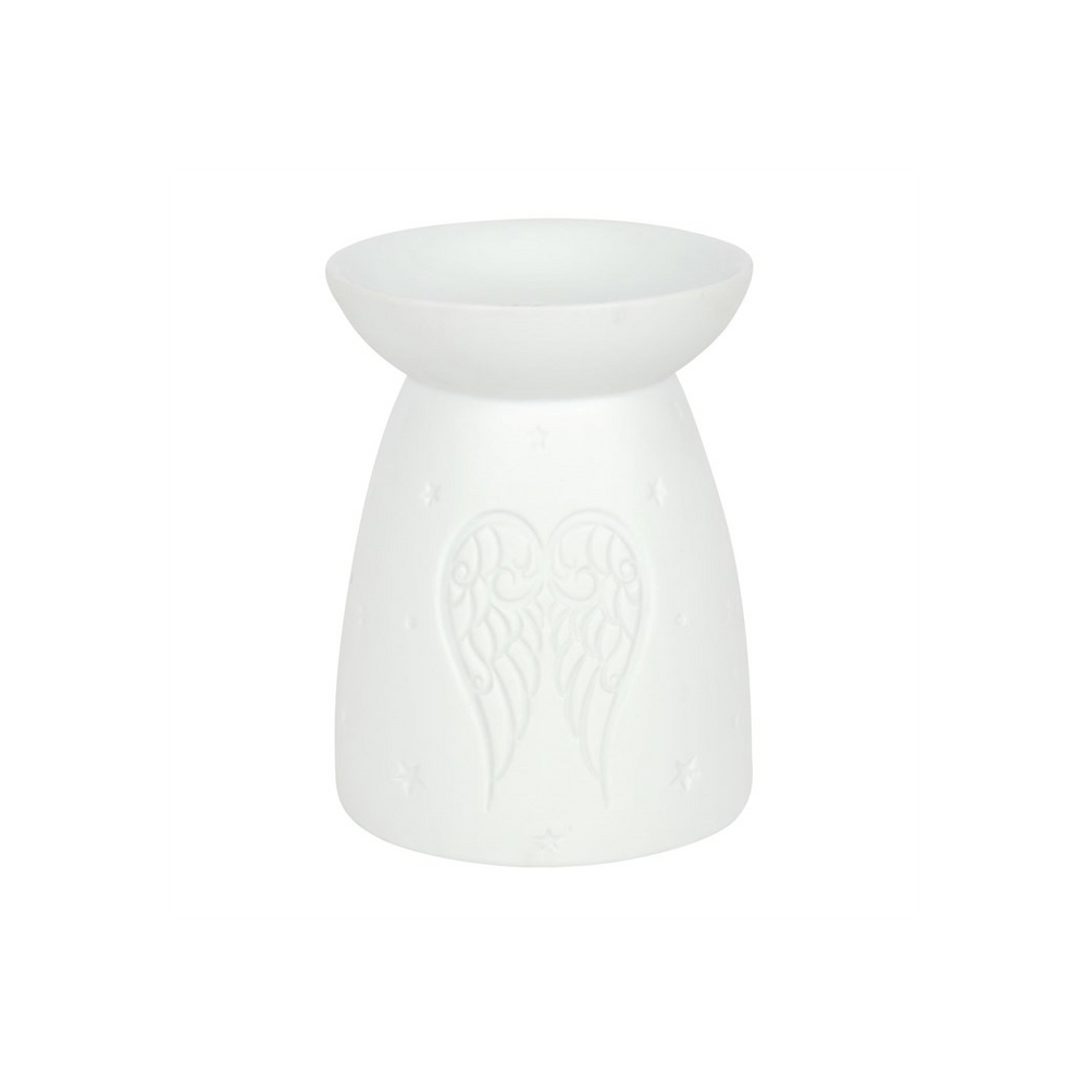 White Ceramic Angel Wings Oil Burner - Alchem Soul