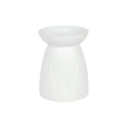 White Ceramic Angel Wings Oil Burner - Alchem Soul