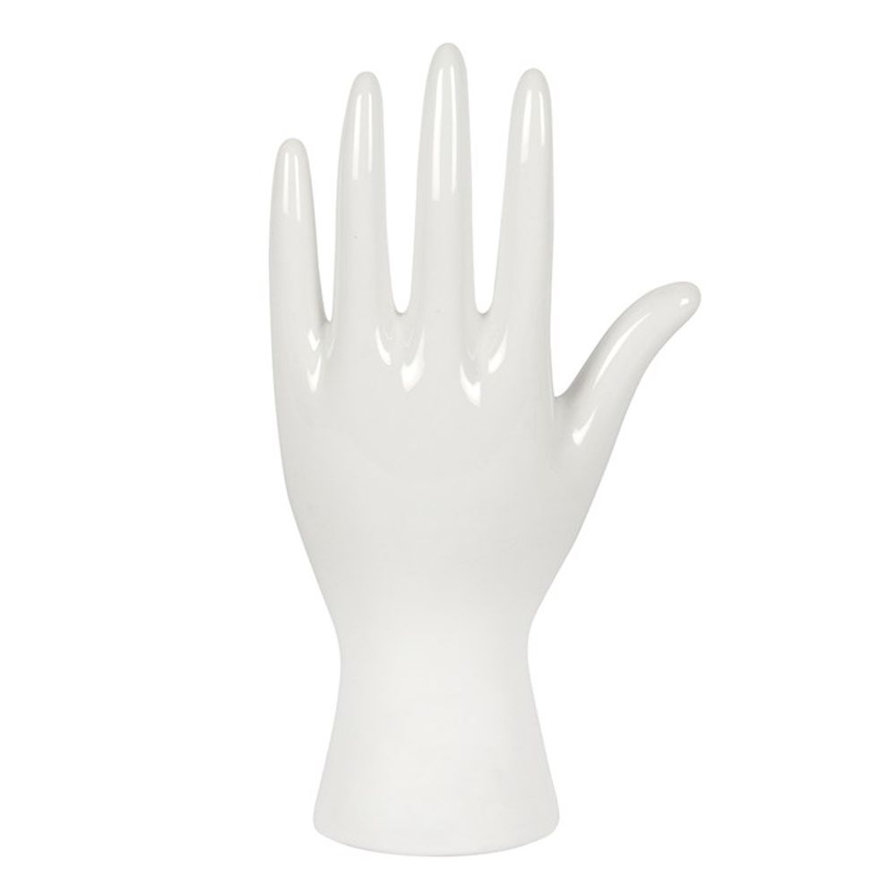 White Ceramic Palmistry Hand Ornament - Alchem Soul