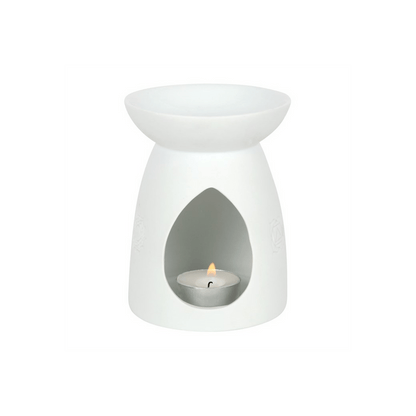 White Ceramic Seven Chakra Oil Burner - Alchem Soul