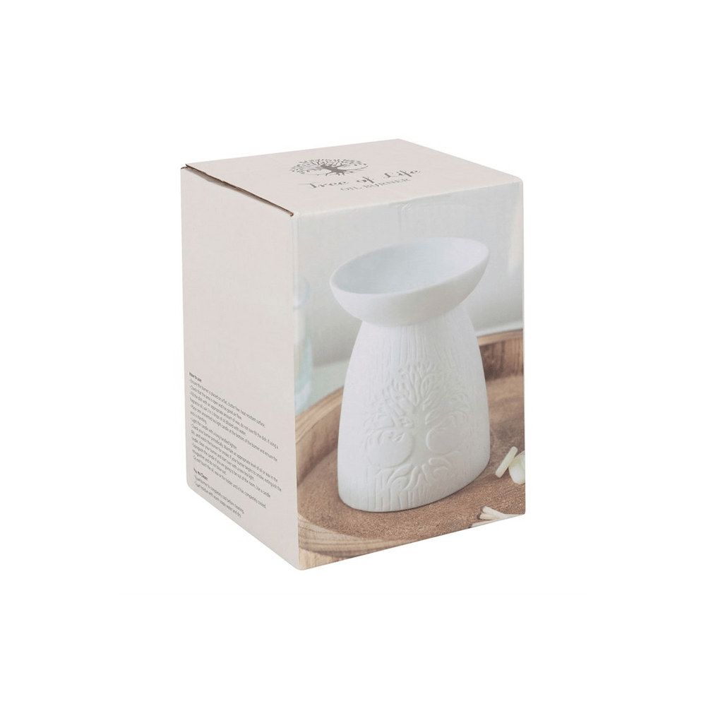 White Ceramic Tree of Life Oil Burner - Alchem Soul