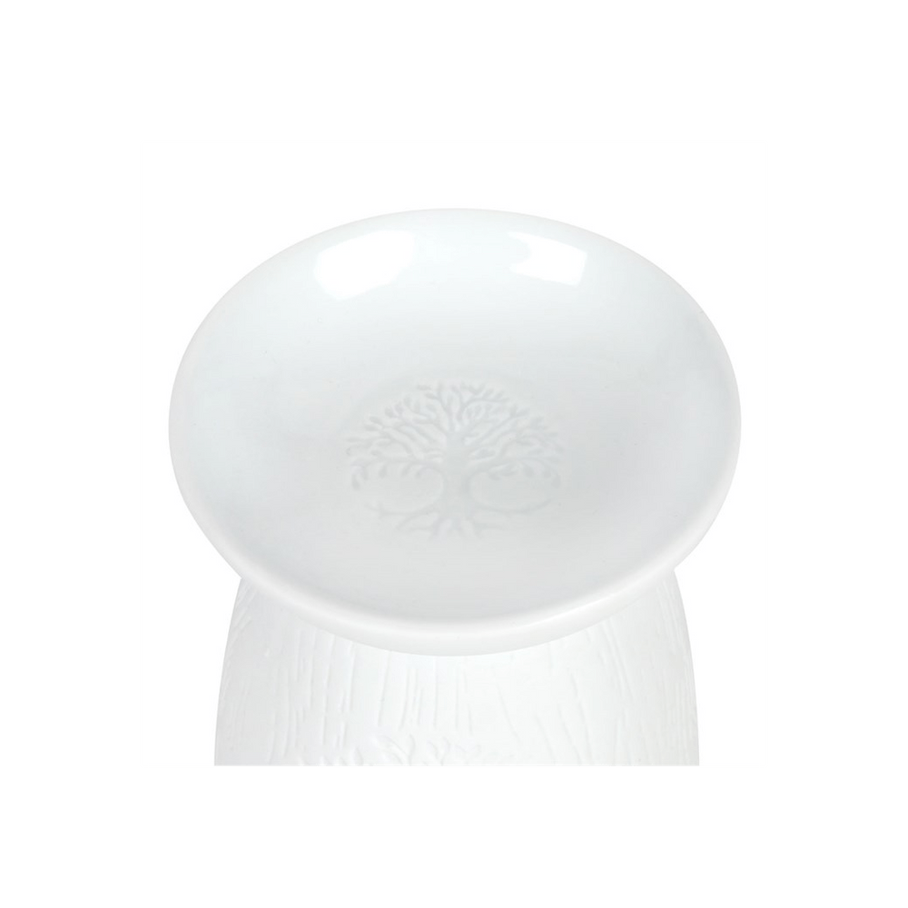 White Ceramic Tree of Life Oil Burner - Alchem Soul