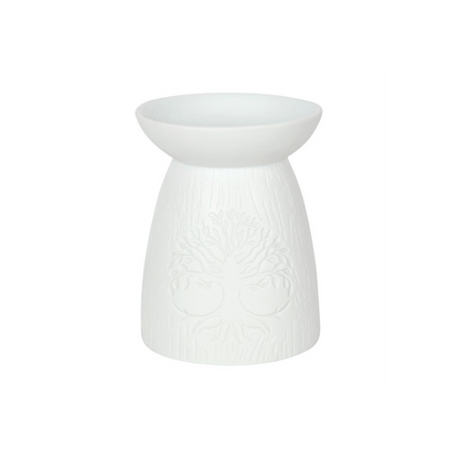 White Ceramic Tree of Life Oil Burner - Alchem Soul